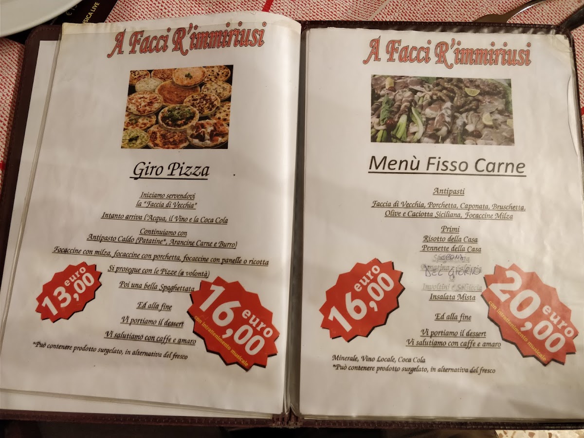 Menu A Facci R'immiriusi Ristorante E Pizzeria-1