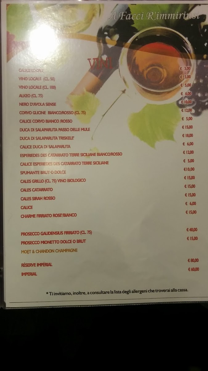 Menu A Facci R'immiriusi Ristorante E Pizzeria-5
